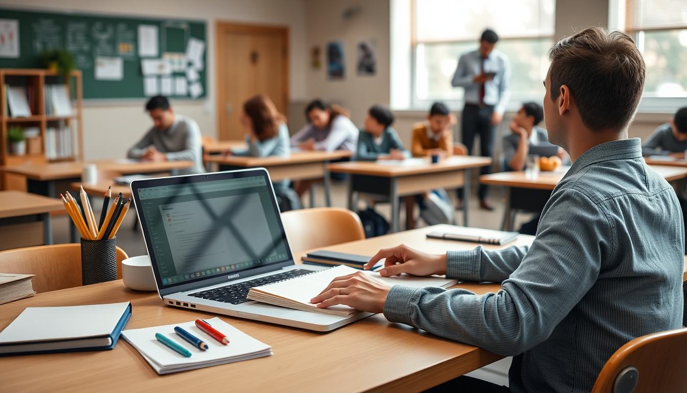 Student preparing for exams with study materials